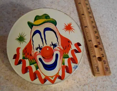 Vintage 1959 U.S. Metal Toy MFG. CO. Tin Clown Party Noisemaker Spinning Rattler • $15.99