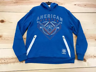 American Fighter Sweatshirt Mens Large Blue Hoodie Pullover Fleece MMA • $28.99