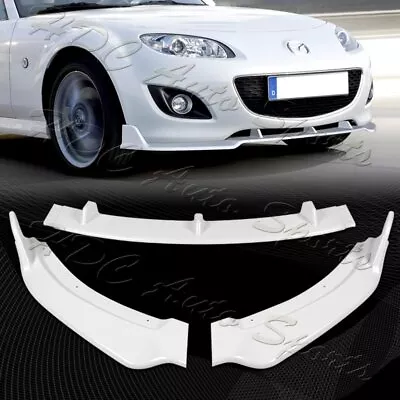 For 2009-2013 Mazda Miata MX-5 GV-Style Painted White Front Bumper Spoiler Lip • $72.99