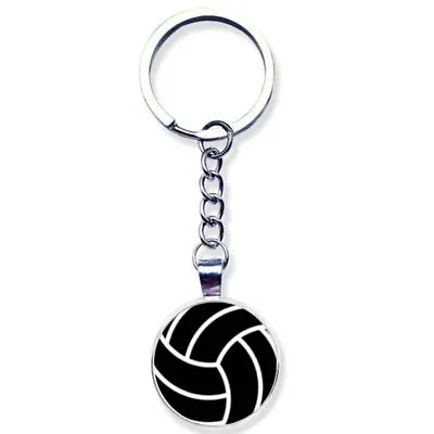 Sports Lover Keychain - Glass Cabochon Ball Keyring Unisex Fashion Accessory 1pc • $10.08