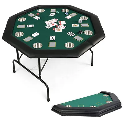 $175.99 • Buy LIFEDECO 48  8 Player Poker Table Casino Texas Holdem Card Play Desk Folding Leg