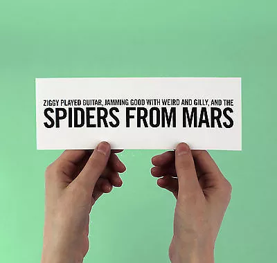 David Bowie Sticker!  Ziggy Stardust  Fame Iggy Pop Ashes Spiders From Mars • £3.75