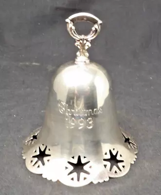 Towle Silversmiths 1993 Silver Plated Pierced Annual Christmas Bell 3 1/2  Tall • $14.50