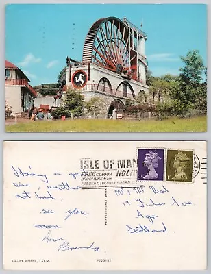 S24145 Laxey Wheel   Isle Of Man  Postcard 1970 Stamp • £1.19