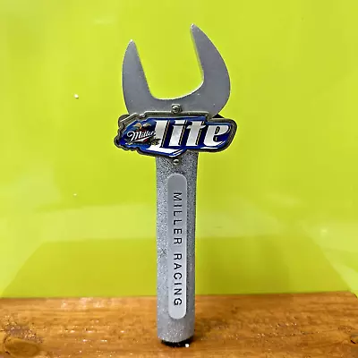 MILLER LITE RACING BEER Tap Handle FIGURAL 10  Tall WRENCH  MAN CAVE • $99.99