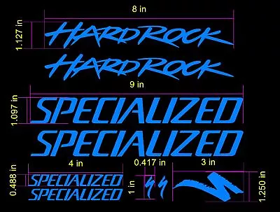 Specialized Hard Rock Classic Vintage Bike Frame Decal Set. Lots Of Colors! • $16.50