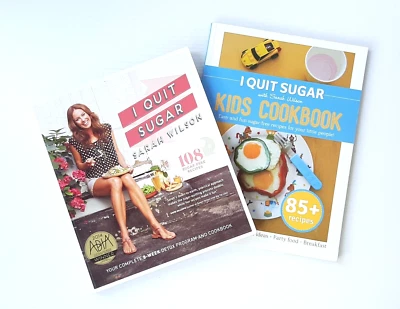 $23 • Buy I Quit Sugar + Kids Cookbook By Sarah Wilson Bundle X2 Paperback Books