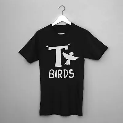 T-BIRDS Mens ORGANIC T-Shirt Travolta Movie Retro Fancy Dress 50s Costume • £8.99