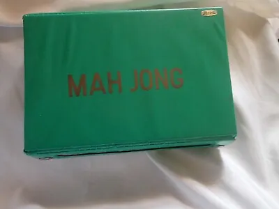 Vintage Mah Jong Set 148 Tiles Mini Dice Vinyl Case With Handle To Go Excellent • $50