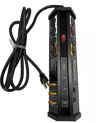 Monster Power HTS 1000 Power Center Surge Home Theater 8 Ft Cord 8-outlet • $45