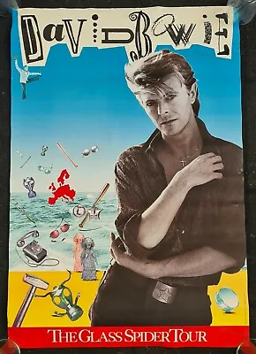 $85 • Buy David Bowie Het Glas Spider Tour Concert Poster 1987 Vintage UK Promo No Lp 