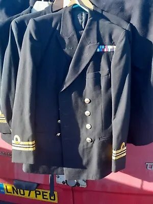RN Naval Jacket NO.1 C Dress BARATHEA Double-breasted Blazer Lt.Cmdr 8 Buttons  • £60