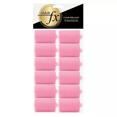 $16.50 • Buy Hair FX Foam Rollers 35MM Large - Pink 12pk - Hair Salon Quality