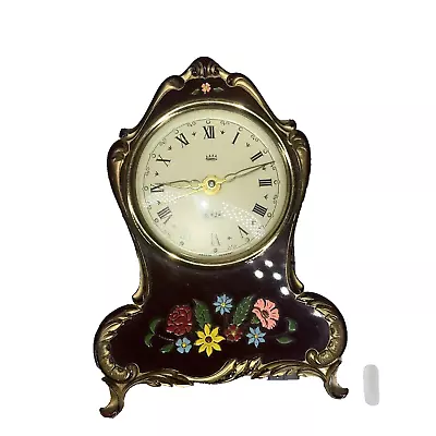 Vintage German Linden Black Forest Mantle Clock Reuge  Music Box Works & Plays • $149