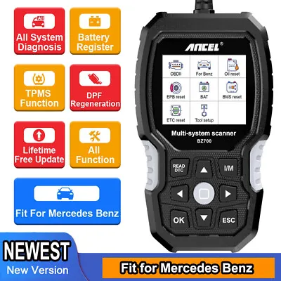 ANCEL For Mercedes Benz Scanner OBD2 All System Diagnostic Tool Car Code Reader • $89