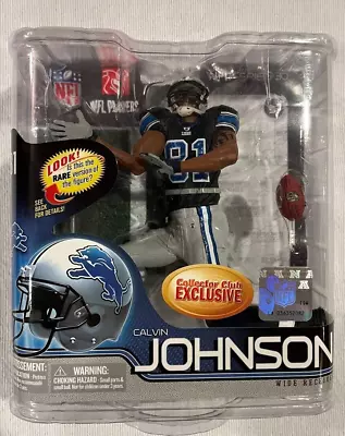 McFarlane CALVIN JOHNSON #81 BLACK Jersey NFL Collector's Club EXCLUSIVE VARIANT • $36.95