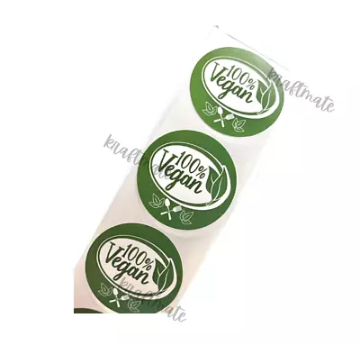 Vegan Sticker Pantry Food Label Thank You Business Sticker 50pcs 25mm • $4.95