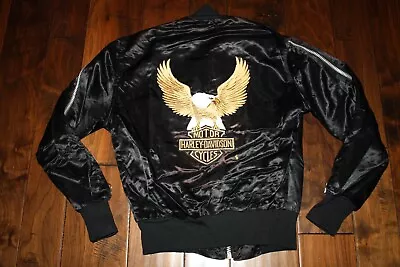 Vintage Satin HARLEY DAVIDSON MOTORS Jacket Size Small/MEDIUM • $49