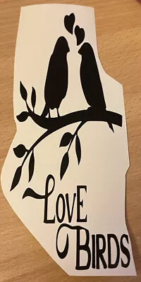 Love Birdswinebottle Sticker Glass Sticker Wall Sticker  Free Uk Postage • £2.99