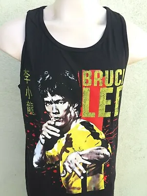 BRUCE LEE Men's Black Tank Top Karate Kung Fu Martial Arts Yellow Jumpsuit  • $13.88
