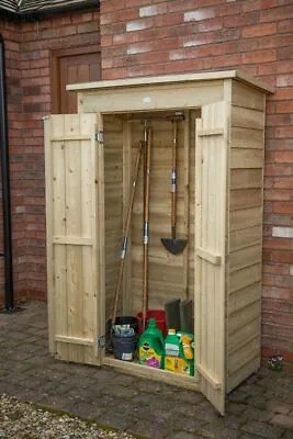 Garden Tool Store - Pent Roof Tall Patio Wooden Pressure Treated Garden Storage • £169.99
