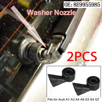 2pcs Rear Wiper Washer Nozzle Spray Jet For Audi A3 A4 A6 Q5 Q7 8E9955985 • £3.79