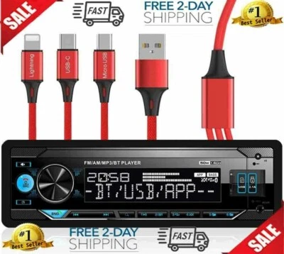 $36.98 • Buy Bluetooth Stereo Radio Boat Marine Receiver AM FM System Wireless USB SD MP3 LCD