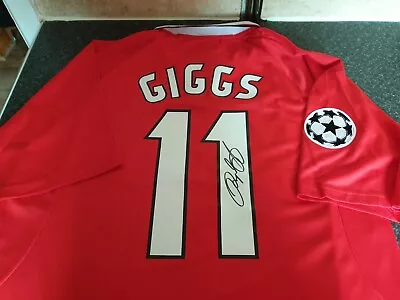 £89.99 • Buy Ryan Giggs Signed Man Utd 1999 Barcelona CL Final Shirt **PRIVATE SIGNING **