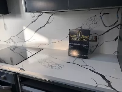 Black Calacatta Quartz  Kitchen WORKTOPS -  All Colour Available - Sample £1 • £1