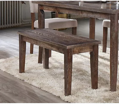 Rustic Wood Bench Dining Hallway Entryway Foyer Seat ~ Distressed Antique Finish • $159.60