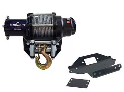 Viper 50 Ft Winch 3000 Lb Steel W/ Mount For Kawasaki Brute Force 650 2006-13 • $199.98