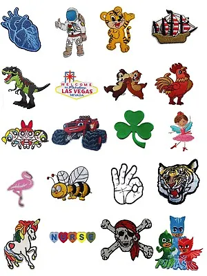 £2.79 • Buy Embroidered Iron On Sew On Patches Badges Transfers - Fancy Dress Brand New