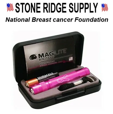 Maglite Solitaire AAA Flashlight K3AMW2 Incandesent Pink Beast Cancer Foundation • $14.79
