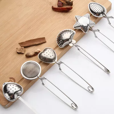 Metal Sliver Tea Infuser Stainless Steel Loose Leaf Strainer Filter Herbal Spice • £2.60