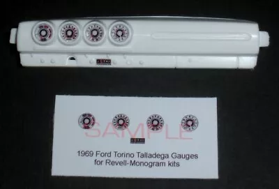 1969 FORD TORINO TALLADEGA GAUGE FACES—1/24 Scale REVELL MONOGRAM Kits—PLS READ • $2.99