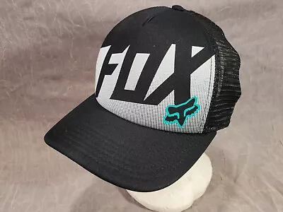 Fox Racing Hat Snapback Mesh Trucker Black Hat Cap • $12.95