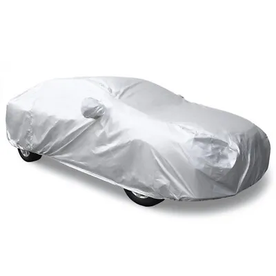 3XL Silver Tone 190T Car Cover Waterproof Snow Heat Resistant  W Mirror Pocket • $25.74