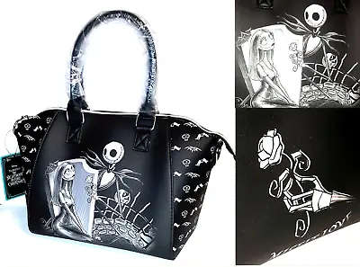 NEW Loungefly NIGHTMARE BEFORE CHRISTMAS Jack & Sally Misfit Love Satchel Bag • $149.99