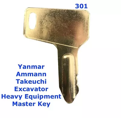 301 YANMAR AMMANN TAKEUCHI Master Plant Excavator Digger  Dumper Tractor Key  • £3.74