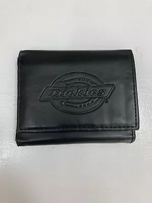 Black Coated Leather Dickies Tri Fold Wallet. Free Shipping • $15