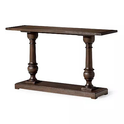 Maven Lane Arthur Traditional Wooden Console Table In Antiqued Brown Finish • $449.99