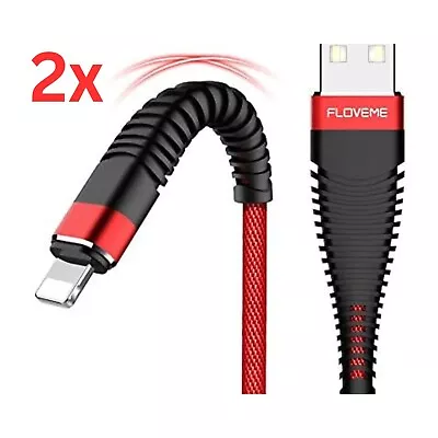 2X Genuine Braided USB Charging Charger Cable Cord For IPhone 14 13 12 11 Pro • $9.95