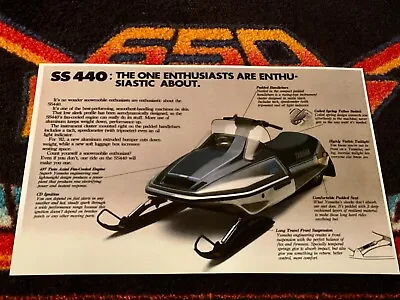 🏁 ‘82 YAMAHA SS 440 Snowmobile Poster  vintage Sled  ((ENTHUSIASTIC)) • $21.88