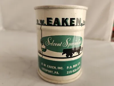 Old Tin Advertising Miniature Oil Drum Bank - Leesport PA - RW Eaken • $22