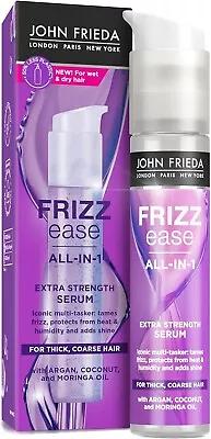 John Frieda Frizz Ease All-in-1 Extra Strength Serum 50ml For Thick Coarse Hair • £6.34