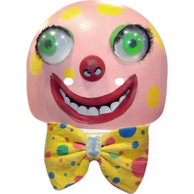 Pink Blobby Shaped Celebrity Card Face Mask - Ready To Wear - Mr Fancy Dress • £1.95