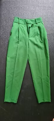 Zara MASCULINE SATIN TROUSERS- Green • £1.99