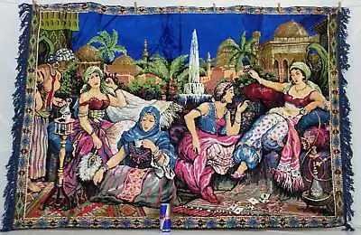 Vintage Velvet Party Scene Wall Hanging Tapestry 169x122cm • $230.02