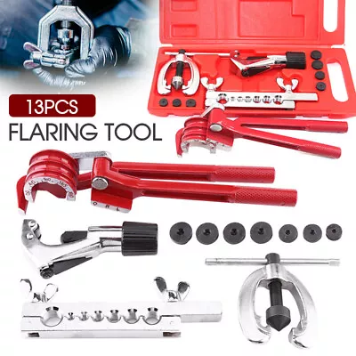 $29.99 • Buy 13Pcs Brake Air Line Double Flare Flaring Tool Kit Set + 3 In 1 Tube Pipe Bender