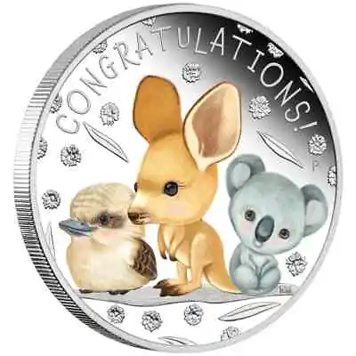2023 Congratulations Newborn Baby Lovely Cute 1/2oz Silver Proof Coin Perth Mint • $94.95